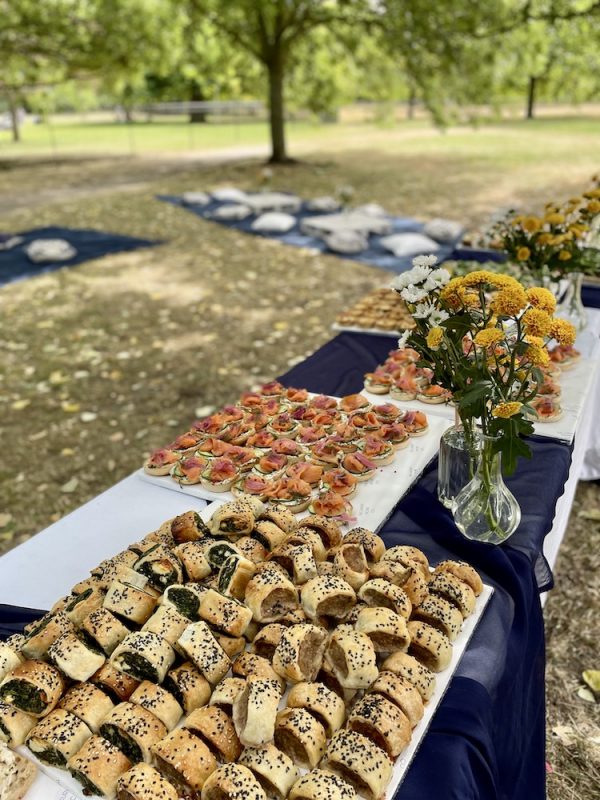 Our Life's a Picnic Menu served on platters in the park