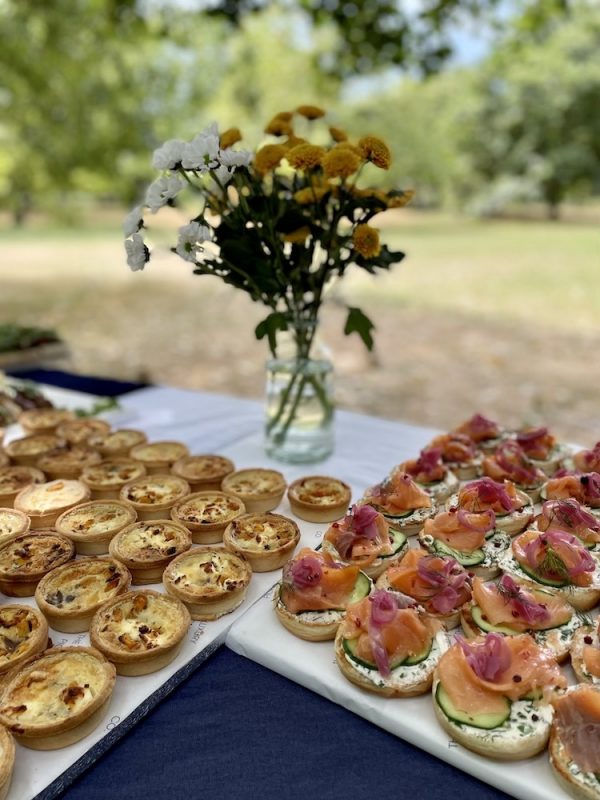 Our Life's a Picnic Menu served on platters in the park